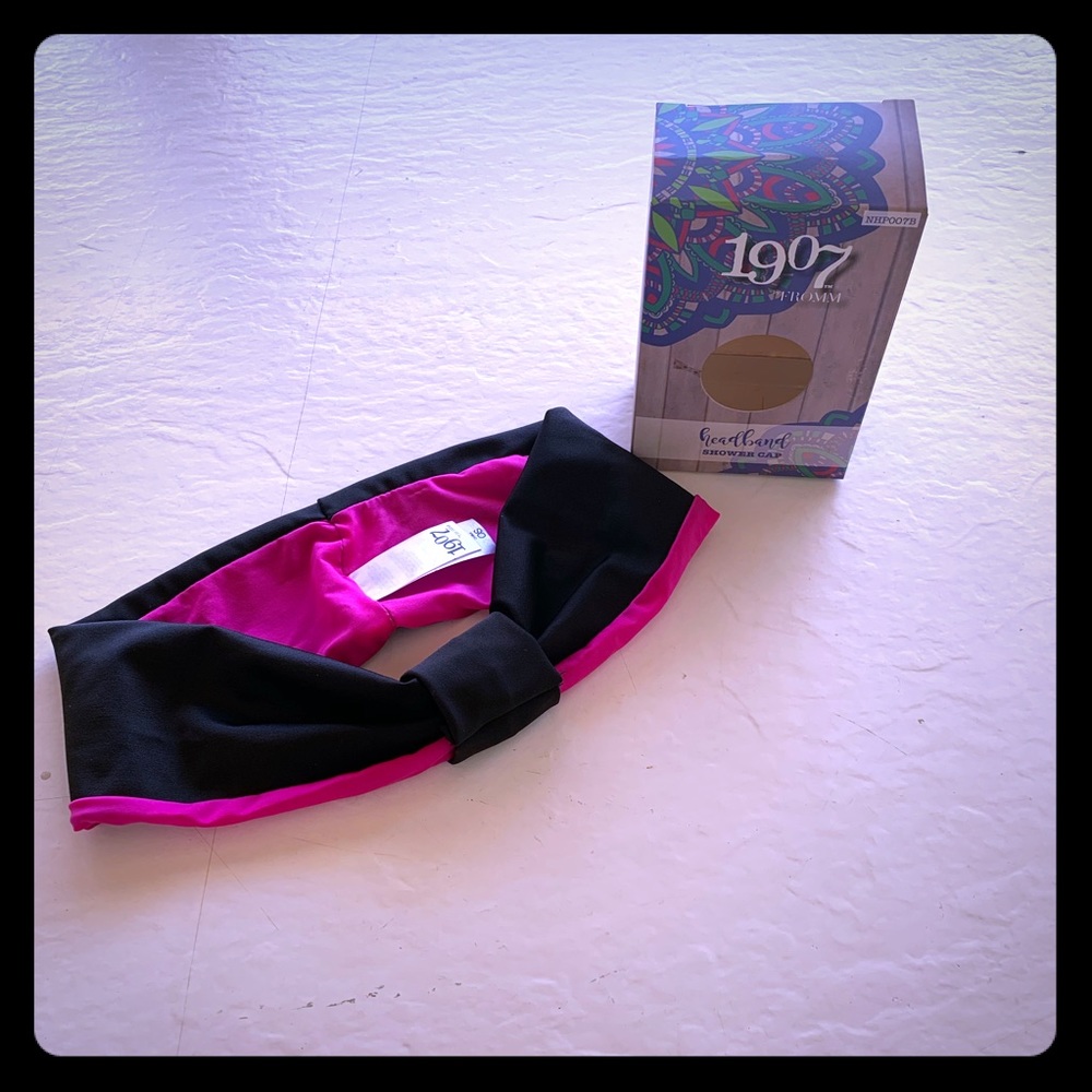 Shower cap headband
